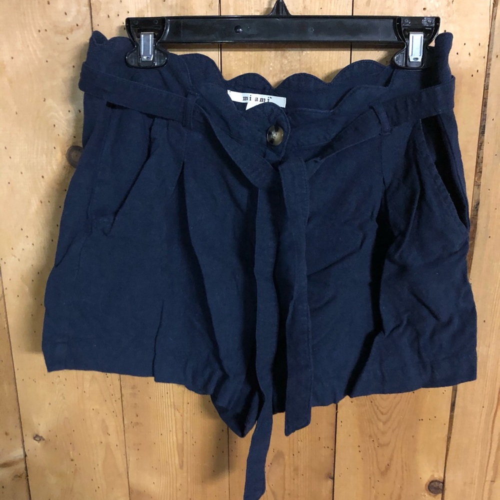 Francescas Miami Paperbag shorts navy size Large